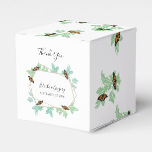 Elegant Monarch Butterfly Wedding Favor Box