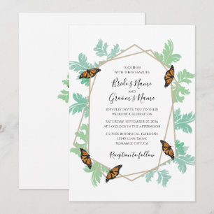 Elegant Monarch Butterfly Wedding Invitations