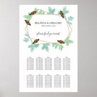 Elegant Monarch Butterfly Wedding Seating Chart