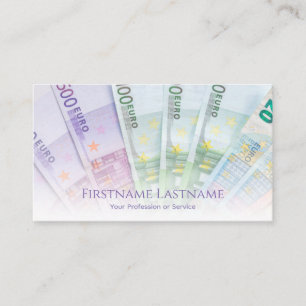 Elegant money business card for financial experts