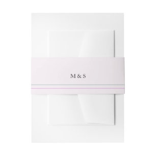 Elegant Monochromatic Lilac Personalized Invitation Belly Band