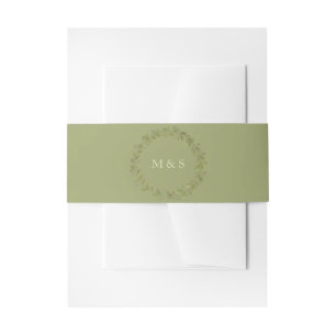 Elegant Monochromatic Pastel Earthy Personalized Invitation Belly Band
