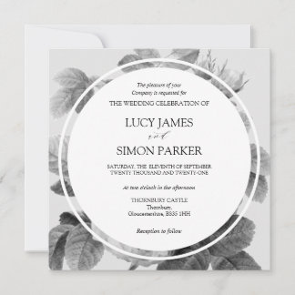 Elegant monochrome vintage French Roses