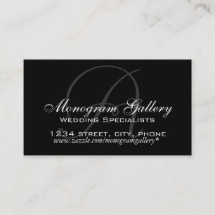 Elegant Monogram A Customizable Business Card