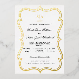 Elegant Monogram All in One Wedding Gold