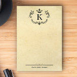 Elegant Monogram and Name | Custom Vintage Paper Post-it Notes<br><div class="desc">Elegant vintage paper Post-It Notes for any occasion.</div>