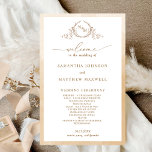 Elegant  Monogram Beige Cream Wedding Program<br><div class="desc">Elegant Beige Cream Wedding program with beautiful hand-drawn monogram and watercolor frame in beige and cream, taupe hues. Modern handwritten calligraphy elements. Ability to make text changes and adjustments by selecting "Edit using design tool". Front with wedding ceremony details, back with wedding party names and thank you message for your...</div>