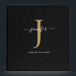 Elegant Monogram Binder<br><div class="desc">Elegant Monogram. Customize with your own name and monogram. Please contact the designer if you need any changes to the font choices,  colour or placement of the design.</div>