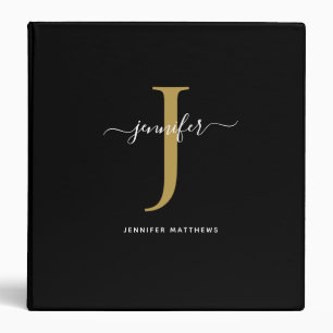 Elegant Monogram Binder
