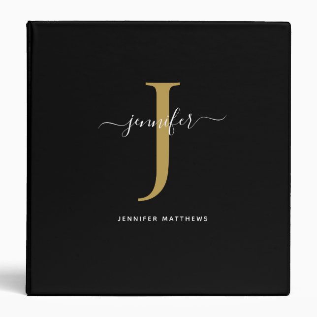 Elegant Monogram Binder (Front)