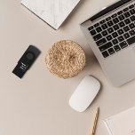 Elegant Monogram Black and White Groomsmen Gift USB Flash Drive<br><div class="desc">Introducing our elegant and practical USB Flash Drive, the perfect addition to your groomsmen box. Designed with a simple and classic black and white colour scheme, this USB Drive features a Classic Monogram Initials design that adds a personal touch to your gift. With its compact and portable design, this USB...</div>