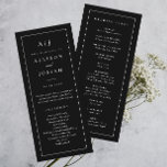 Elegant Monogram Black and White Wedding Program<br><div class="desc">Elegant Monogram Black and White Wedding Program. Click the edit button to customize this design with your details.</div>
