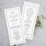 Elegant Monogram Black and White Wedding Program<br><div class="desc">Elegant Monogram Black and White Wedding Program. Click the edit button to customize this design with your details.</div>