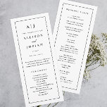 Elegant Monogram Black and White Wedding Program<br><div class="desc">Elegant Monogram Black and White Wedding Program. Click the edit button to customize this design with your details.</div>