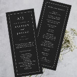 Elegant Monogram Black and White Wedding Program<br><div class="desc">Elegant Monogram Black and White Wedding Program. Click the edit button to customize this design with your details.</div>