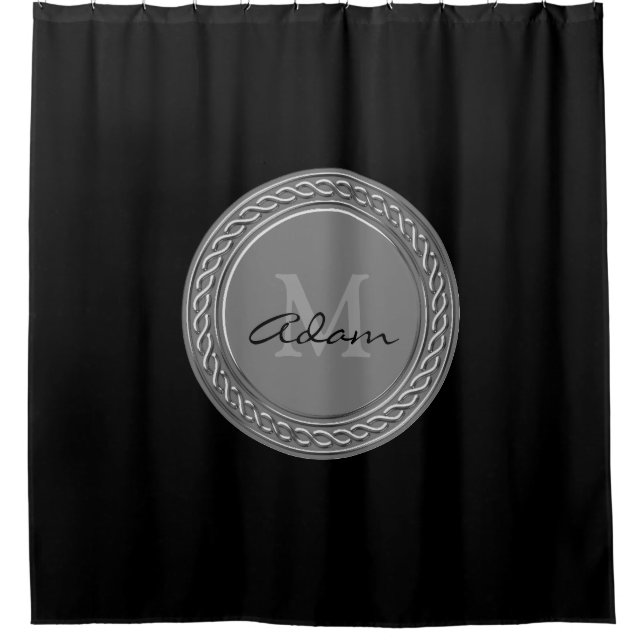 Elegant Monogram | black background (Front)