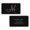 Elegant Monogram Black Gold Script Name