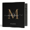 Elegant Monogram Black Gold Script Name Recipe