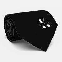 Elegant Monogram | Black | One-Sided