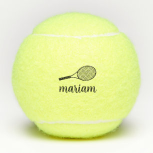 Elegant Monogram Black Typography Modern Script Tennis Balls