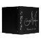 Elegant Monogram Black & White Wedding Binder