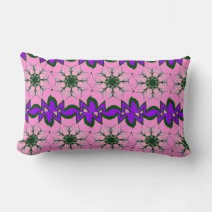 Elegant Monogram Bloom: Beautifully Personal Motif Lumbar Pillow