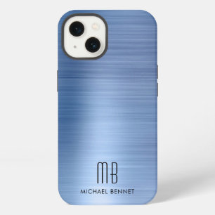 Elegant Monogram Blue  iPhone 13 Case