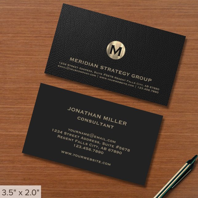 Elegant Monogram Business Card (Creator Uploaded)