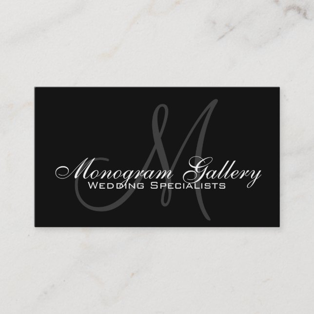 Elegant Monogram Business Card Template (Front)