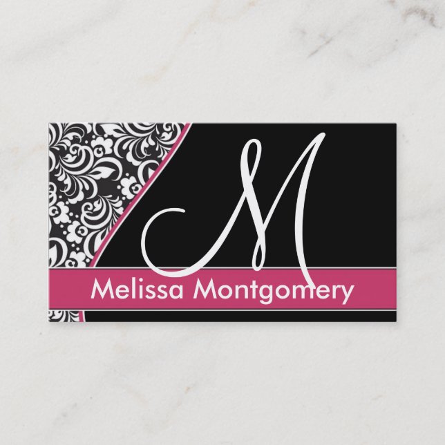 Elegant Monogram business - profile card (Front)