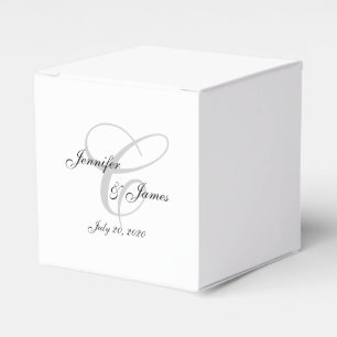 Elegant Monogram C   Wedding Favour Boxes