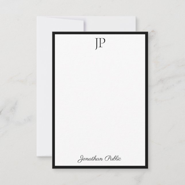 Elegant Monogram Calligraphy Script Template (Front)
