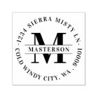 Elegant Monogram Circular Return Address