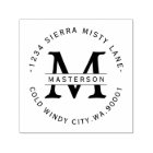 Elegant Monogram Circular Return Address