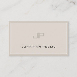 Elegant Monogram Clean Professional Modern Trendy Business Card