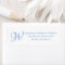 Elegant Monogram cornflower blue custom Address 