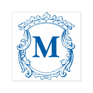 Elegant Monogram Crest Self-inking Stamp