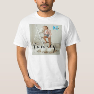 Elegant Monogram Custom Dog Pet Baby Photo w/ Name T-Shirt