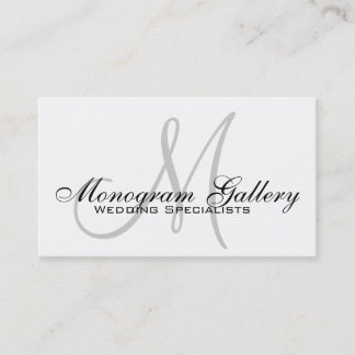 Elegant Monogram Customizable Business Card