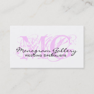 Elegant Monogram Customizable Business Card