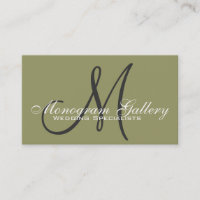 Elegant Monogram Customizable Business Card