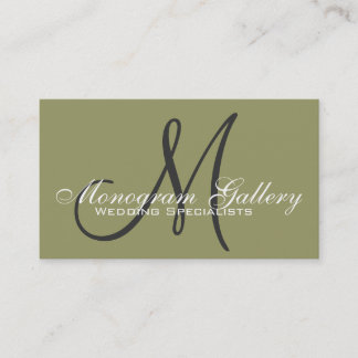 Elegant Monogram Customizable Business Card