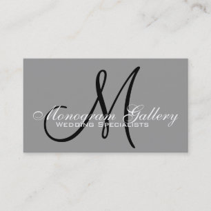 Elegant Monogram Customizable Business Card