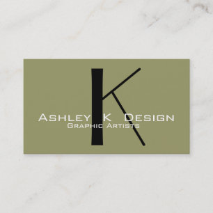 Elegant Monogram Customizable Business Card