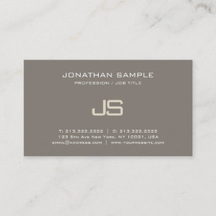 Elegant Monogram Design Modern Professional Plain Business Card