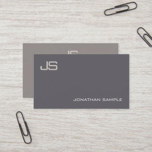 Elegant Monogram Design Modern Trendy Plain Luxury Business Card
