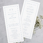 Elegant Monogram Dusty Blue Wedding Program<br><div class="desc">Elegant Monogram Dusty Blue Wedding Program. Click the edit button to customize this design with your details.</div>