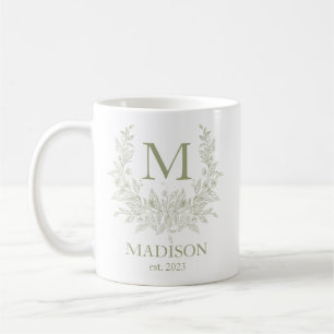Elegant Monogram Family Name Personalized Mug