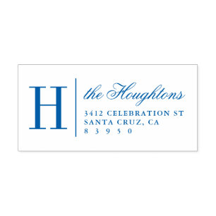 Elegant Monogram Family Name Return Address Self-inking Stamp