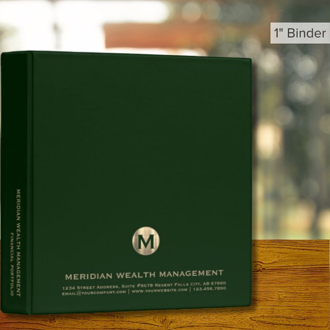Elegant Monogram Financial Portfolio Binder (Creator Uploaded)